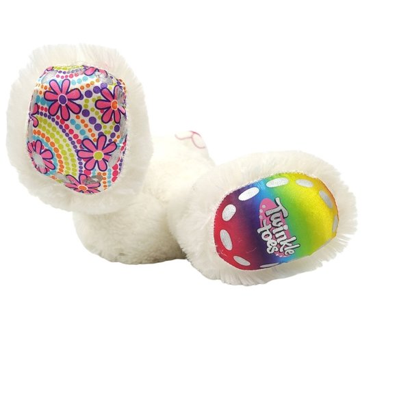 Build A Bear Workshop Twinkle Toes Bear Plush 17" Stuffed Toy Heart Peace Sign - Picture 7 of 11